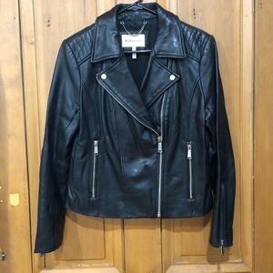 BCBG Leather Moto Jacket